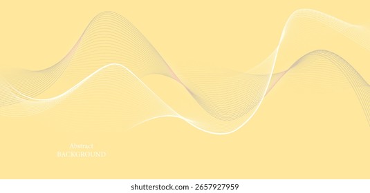 A soft yellow background with curved lines and fine lines design, perfect for bright, friendly, and natural design applications.