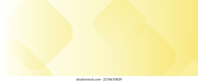 Soft yellow background with gradient yellow hues and abstract geometric shapes, creating a smooth, warm background texture. Vector. Gradient geometric background. Yellow background vector.