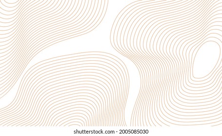 Fondo amarillo suave con líneas. Fondo de textura de cuadrícula geográfica ondulada moderna.