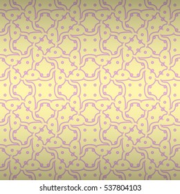 Soft yellow beige decorative seamless pattern in microcircuit style. Simple tessellated repeatable backdrop.
