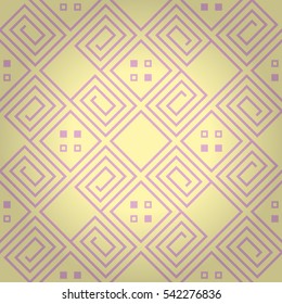 Soft yellow beige decorative seamless pattern in classic style.