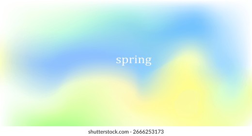 Soft yellow, blue, and green gradient with smooth color transitions, creating a fresh and calming abstract background.