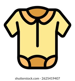 Soft yellow bodysuit provides gentle comfort and care for delicate baby skin, ensuring a cozy and happy experience