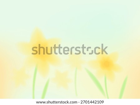 Soft yellow daffodil flower background for spring design
