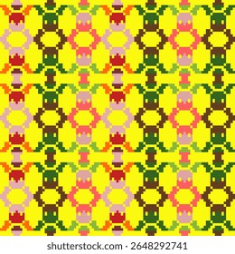 Um padrão geométrico amarelo suave que é leve, suave e calmante — perfeito para têxteis modernos, decoração e temas de design suaves.