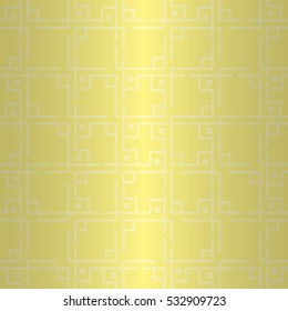 Soft yellow geometric seamless pattern background in tribal style. Entangled medley repeatable backdrop. Bright, symmetrical design for curtain, web, banner or other purpose.