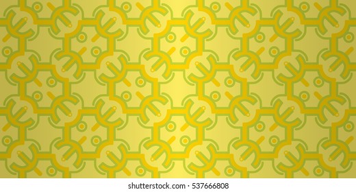 Soft yellow geometric seamless pattern in extraterrestrial style. Plain tessellated repeatable backdrop.