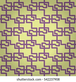 Soft yellow geometric seamless pattern in liner style. Classic design. Vector background. Plain tessellated repeatable backdrop.