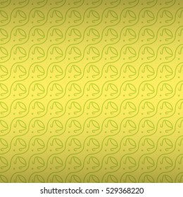 Soft yellow geometrical seamless pattern background in tracery style. Actual tracery. Knotty medley repeatable backdrop. Vivid, symmetrical design for wallpaper, packing-paper, game or other purpose.