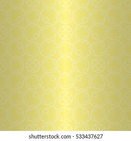 Soft yellow geometrical seamless pattern background in tribal style. Actual design. Shining, symmetric design for textile, carpet, wallpaper or other purpose. Flat mosaic repeatable backdrop.