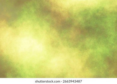 Weich-gelber und grüner Farbverlauf-Hintergrund mit natürlichen trüben Nebel Textur.Perfekt für Poster, Flyer und Web-Design.