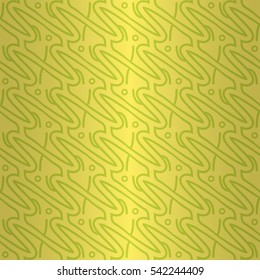 Soft yellow ornamental seamless pattern in tracery style.