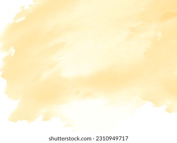 Soft yellow watercolor brush stroke texture background vector
