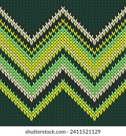 Soft zig zal lines knitted texture geometric seamless pattern. Rug knitwear structure imitation. Traditional seamless knitted pattern. Cozy textile print design.