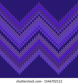Soft zig zal lines knitting texture geometric vector seamless. Jumper knitting pattern imitation. Classic warm seamless knitted pattern. Abstract xmas wallpaper.