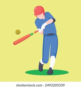 softball athlete vector art design