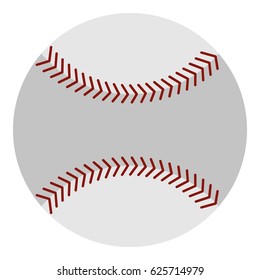 Softball ball icon flat isolated on white background vector illustration