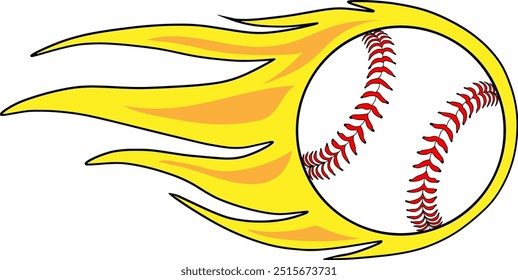 softball ball  vector illustration isolated on white background