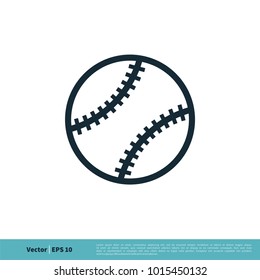 Softball, Baseball, Ball Icon Vector Logo Template Illustration Design. Vector EPS 10.