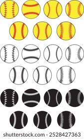 Softball, Baseball Cut File, Sport, Ball Clipart