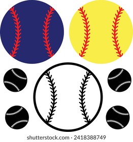 Softball baseball instant digital download eps