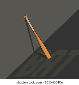 Softball Bat on the wall vector Illustration for template design with background