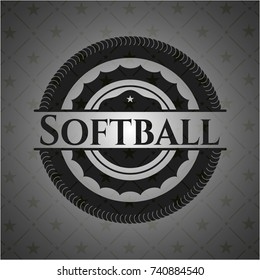 Softball black emblem