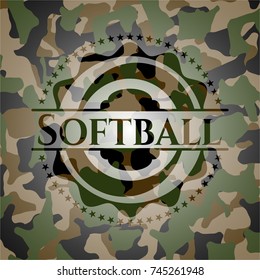 Softball camo emblem
