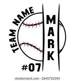 Softball Custom Team Name and Player Design