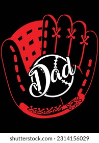Softball dad design vector art design, eps file. design file for t-shirt. SVG, EPS cuttable design file