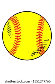 softball dirty vector