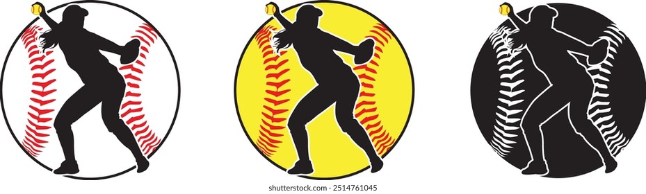 Softball Girl, Baseball Cut File, Girl Baseball Player Silhouette