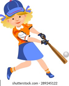 Softball Girl Player
