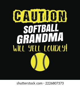 Softball Grandma Funny t-shirt design
