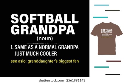 Softball grandpa t shirt design