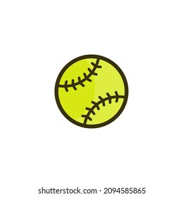 Softball-Symbol, Design, Vektorgrafik-Vorlagen, weiß Hintergrund