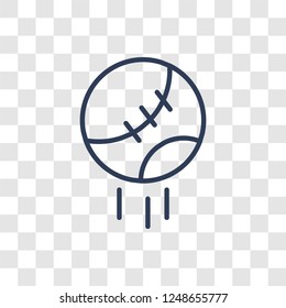 softball icon. Trendy linear softball logo concept on transparent background from Sport collection