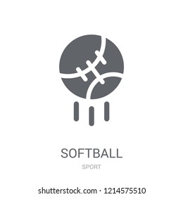 softball icon. Trendy softball logo concept on white background from Sport collection. Suitable for use on web apps, mobile apps and print media.