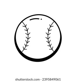 Ilustración de material vectorial de icono de sofball