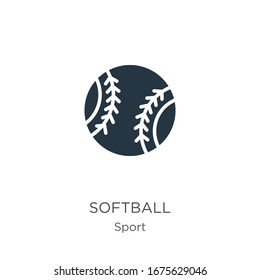 Softball icon vector. Trendy flat softball icon from sport collection isolated on white background. Vector illustration can be used for web and mobile graphic design, logo, eps10