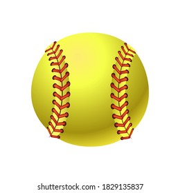 Softball illustration isolated on white background. Sport. Vector illustration