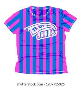Emblema de la liga júnior de Softball. Diseño gráfico para camisetas