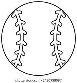 softball line icon. illustration vector graphic of softball.