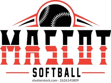 Softball Logo Team, T Shirt Design, vector illustration