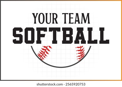 Softball Logo Template, Baseball Clipart, Softball Player