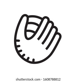 Softball Mitt vector icon design on white background