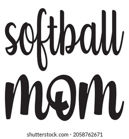 softball mom black letter quote