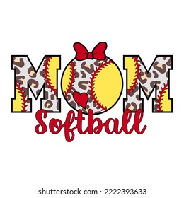 Softball mom sports design. Softball theme design for sport lovers stuff and perfect gift for softball fans