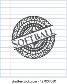 Softball pencil effect