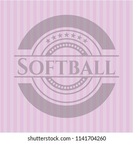Softball pink emblem